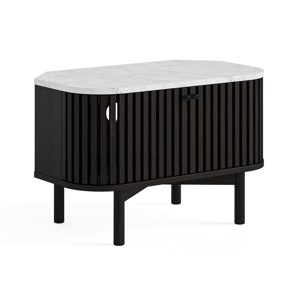 Soho Marble Top - Corner Media Unit Black - Main Image