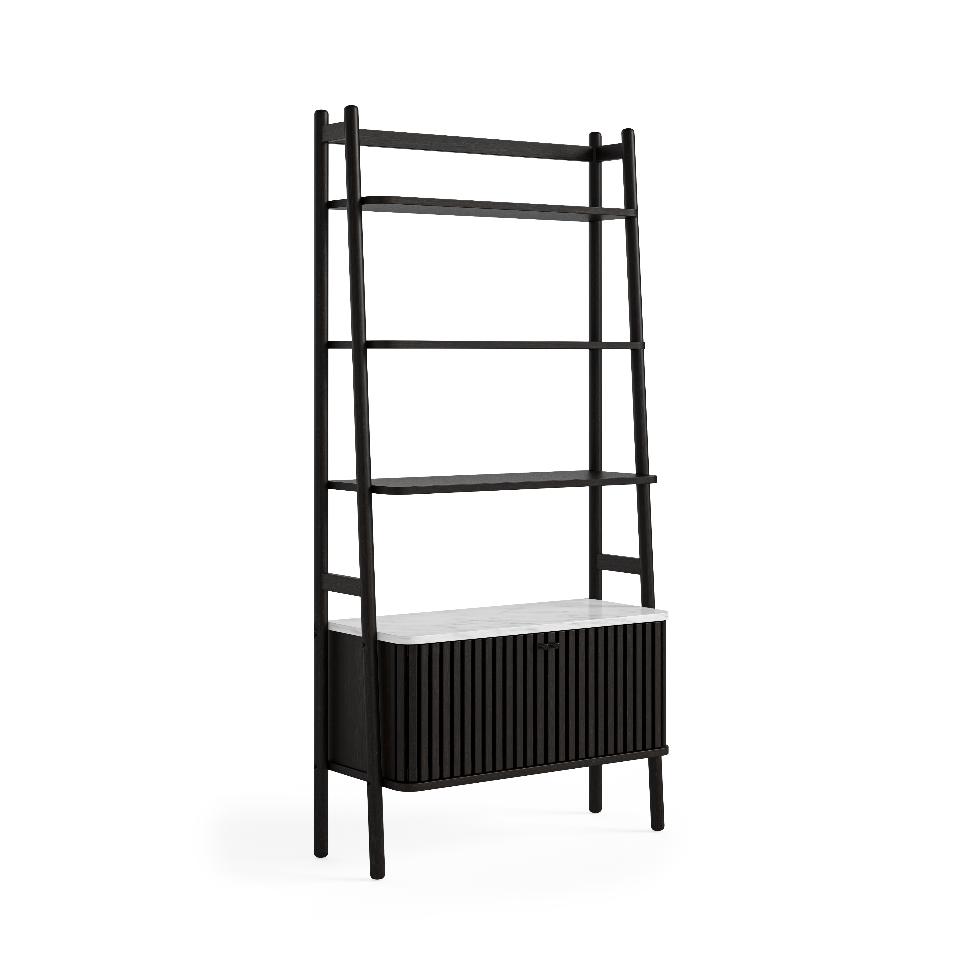 Soho Marble Top - Storage Bookcase Black - Main Image