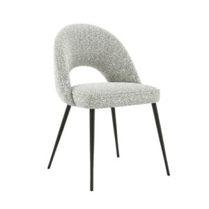 Warminster – Quinn Chair – Mixed Grey/White Boucle
