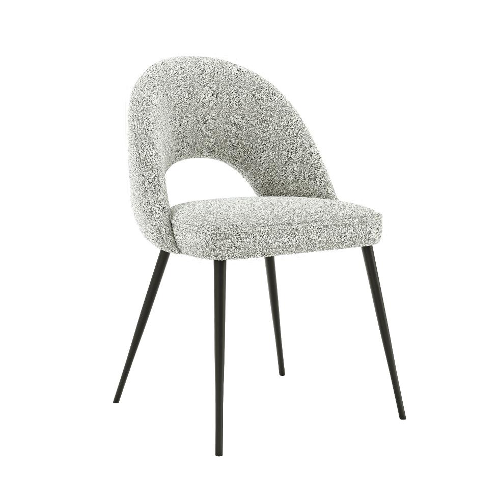 China Chair - Quinn Chair - Mixed Grey/White Boucle - Main Image