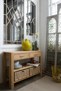Dole Double Basket Console Table
