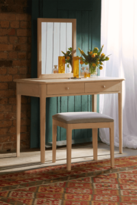 Trogir Bedroom Range 2 Drawer Dressing Table, Stool & Mirror Set