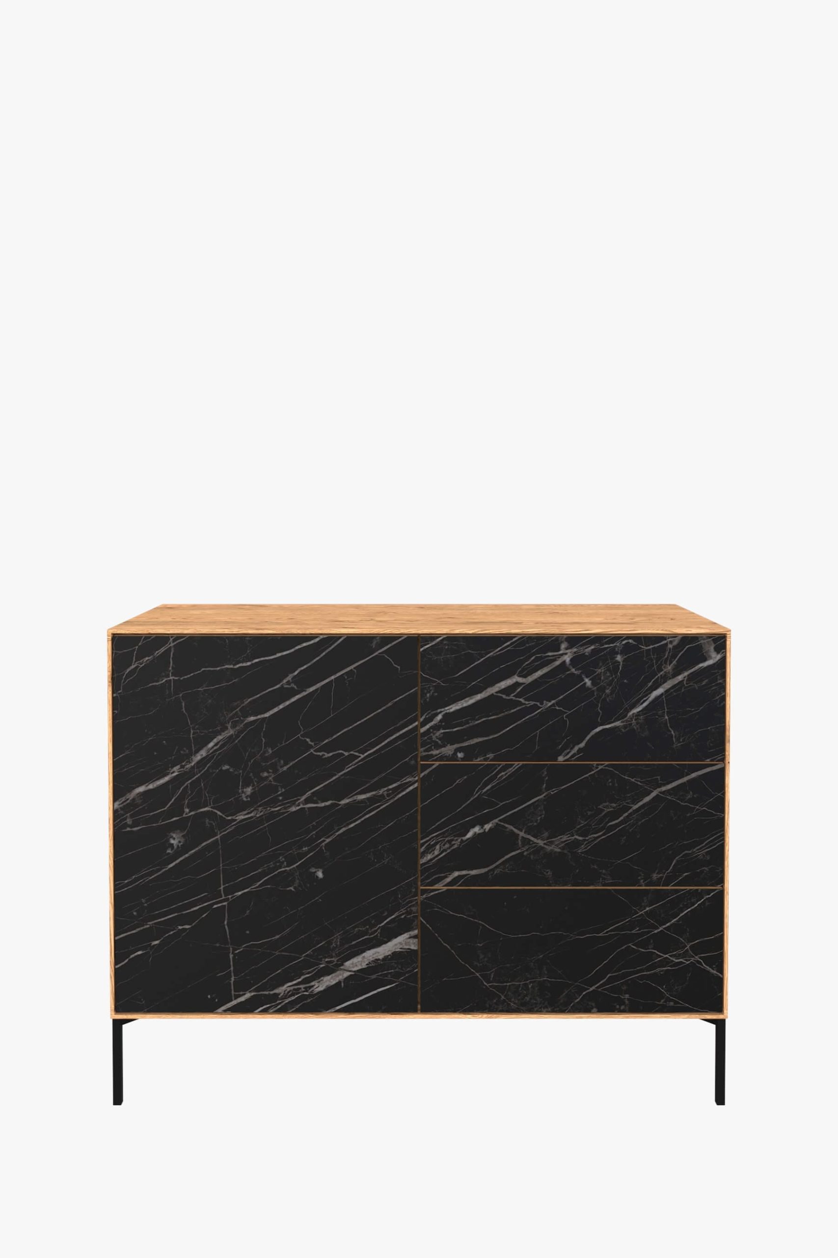 Helga 1 Door 3 Drawer Sideboard (Stone) - Main Image