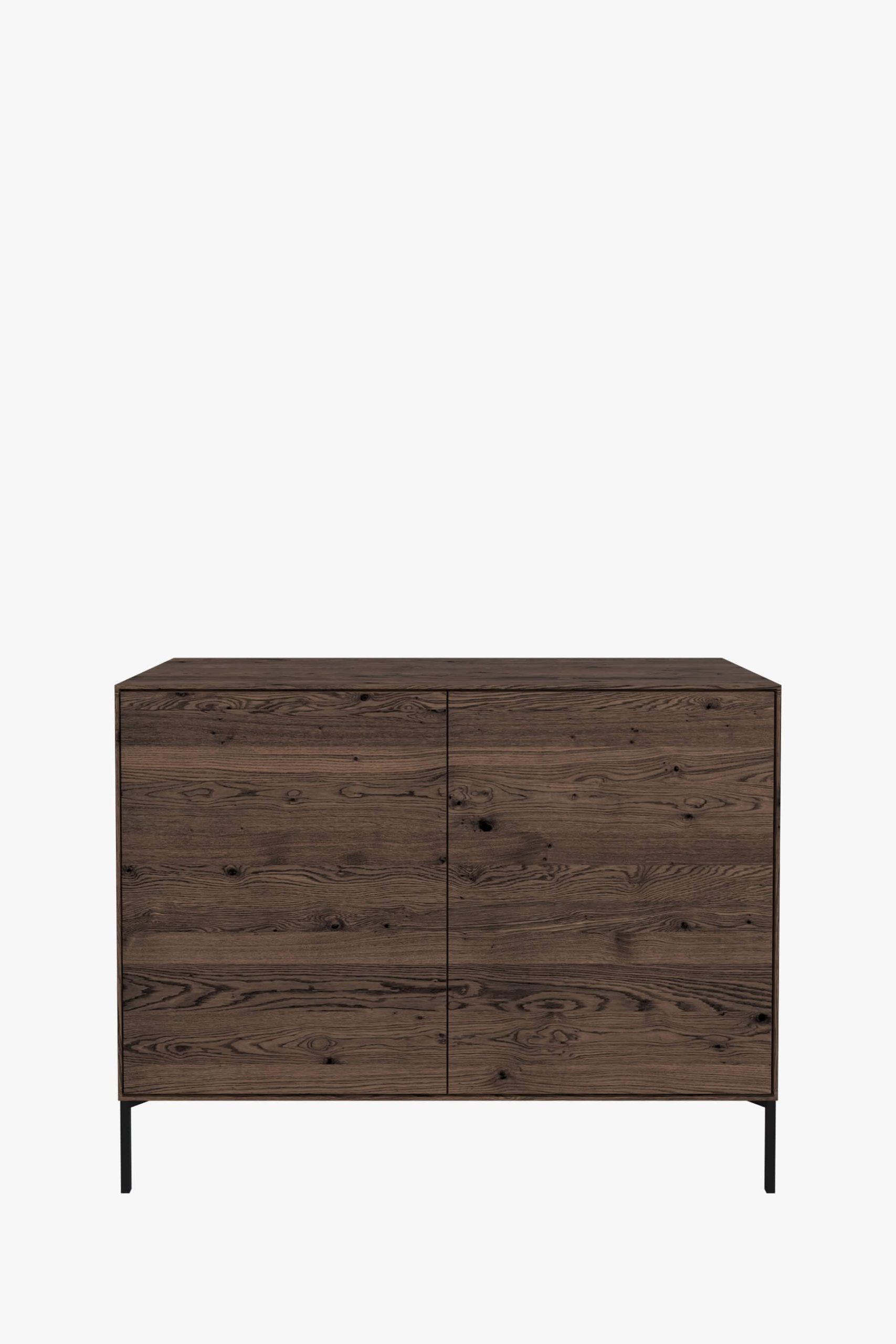Helga 2 Door Sideboard (Black Brown Oiled Oak) - Main Image
