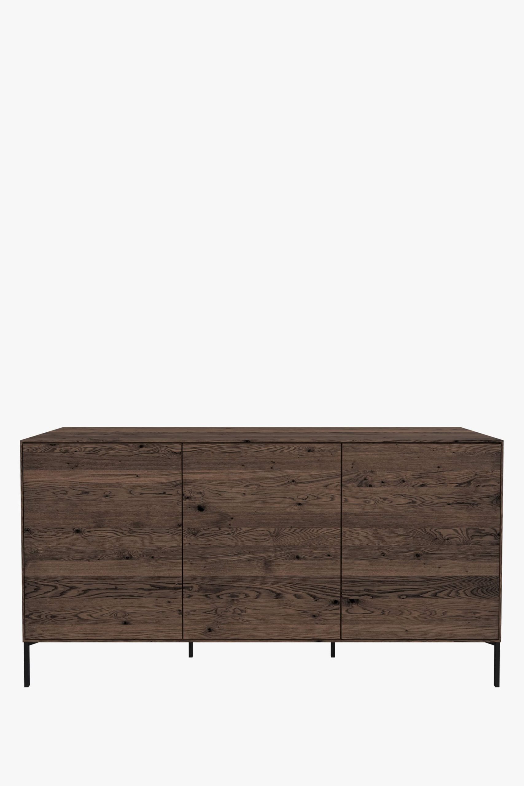 Helga 3 Door Sideboard (Black Brown Oiled Oak) - Main Image