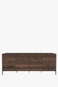 Lons 4 Door Sideboard (Black Brown Oiled Oak)