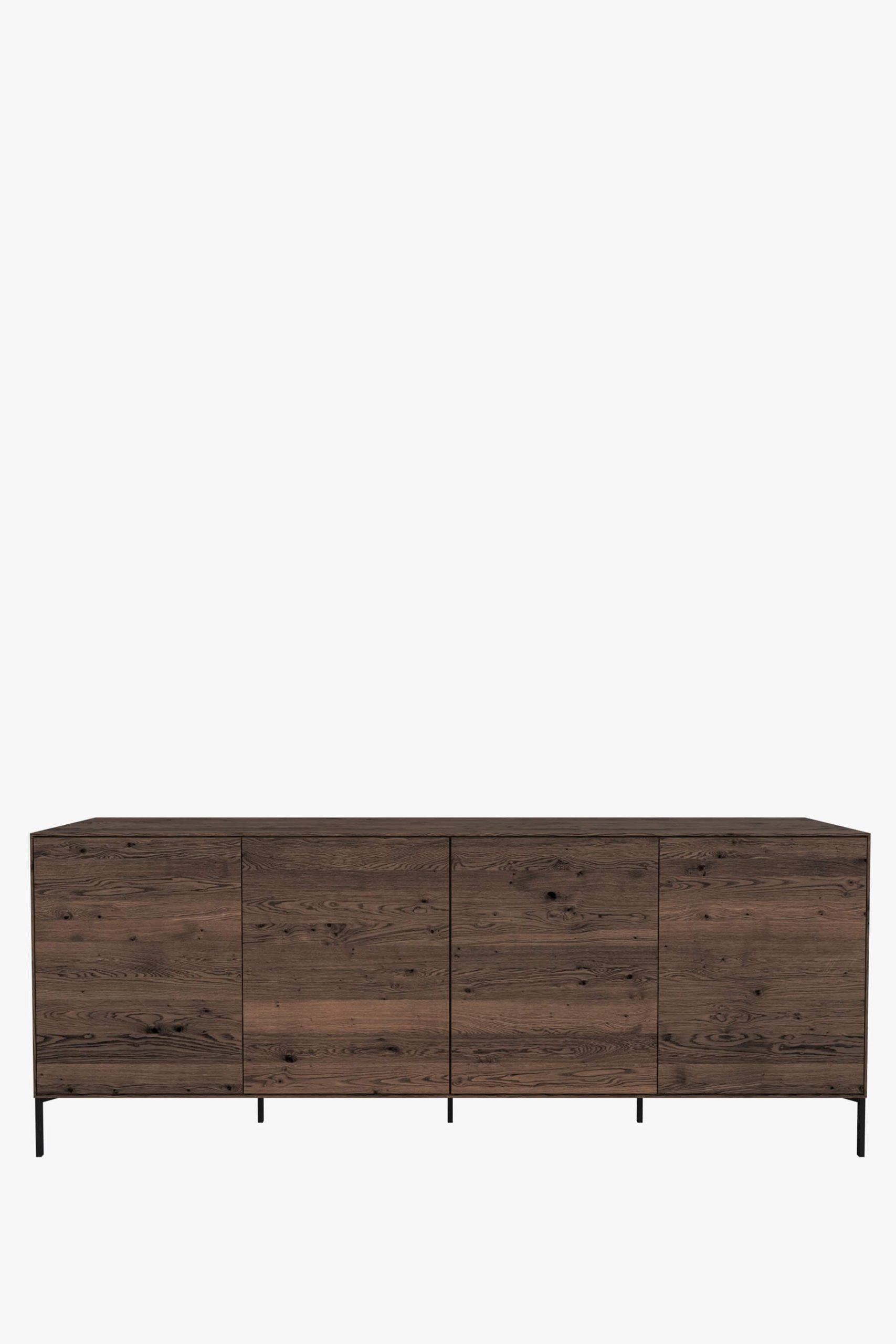 Helga 4 Door Sideboard (Black Brown Oiled Oak) - Main Image