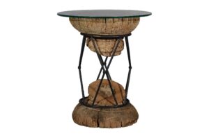 Evesham – Accent Table With Glass Top 0045