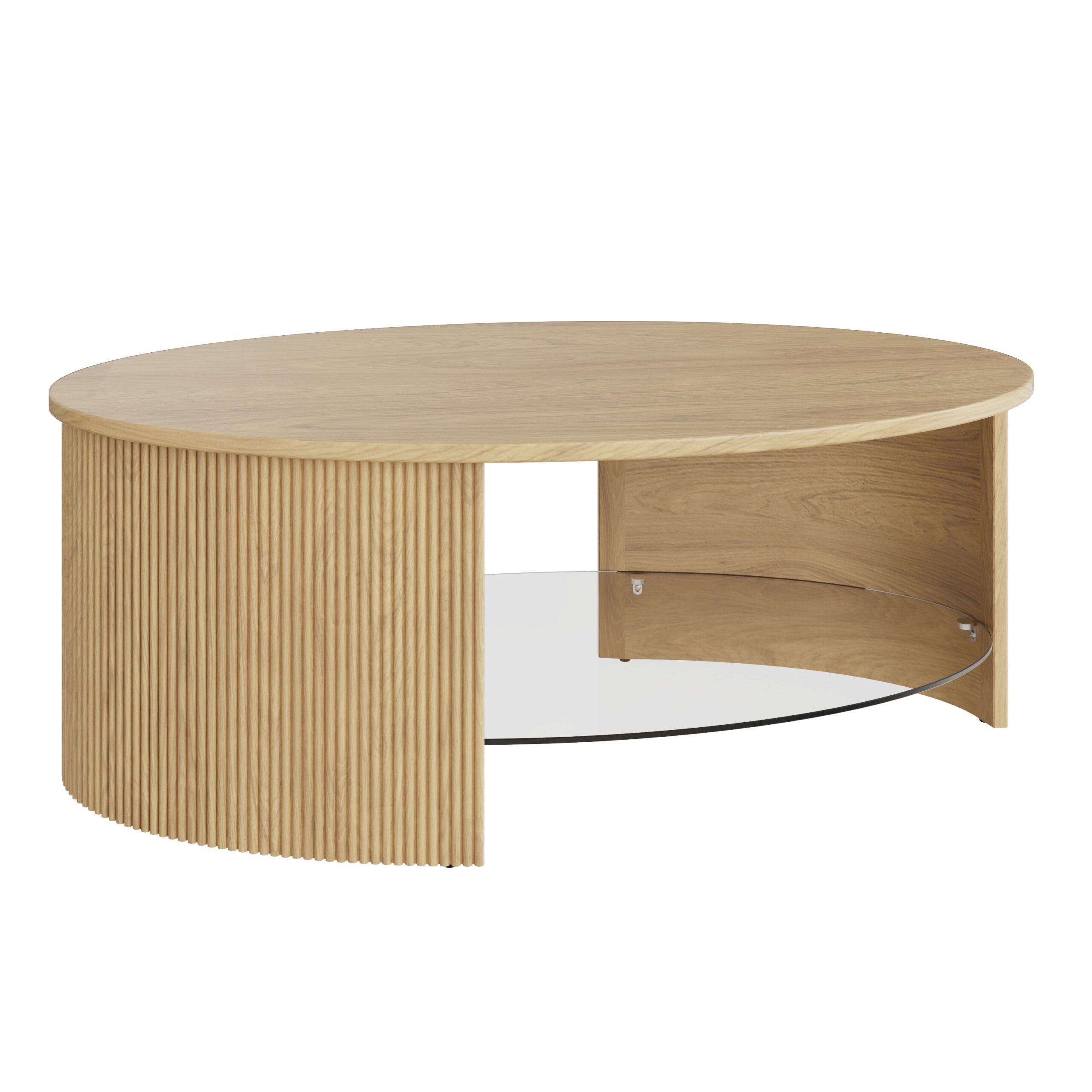 Roma Oak Fluted Coffee Table - Main Image