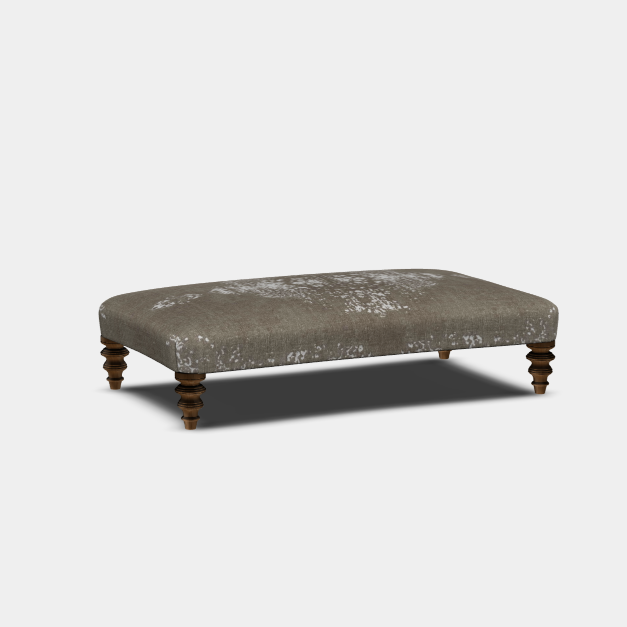 Jacaranda Curved Plain Footstool - Main Image
