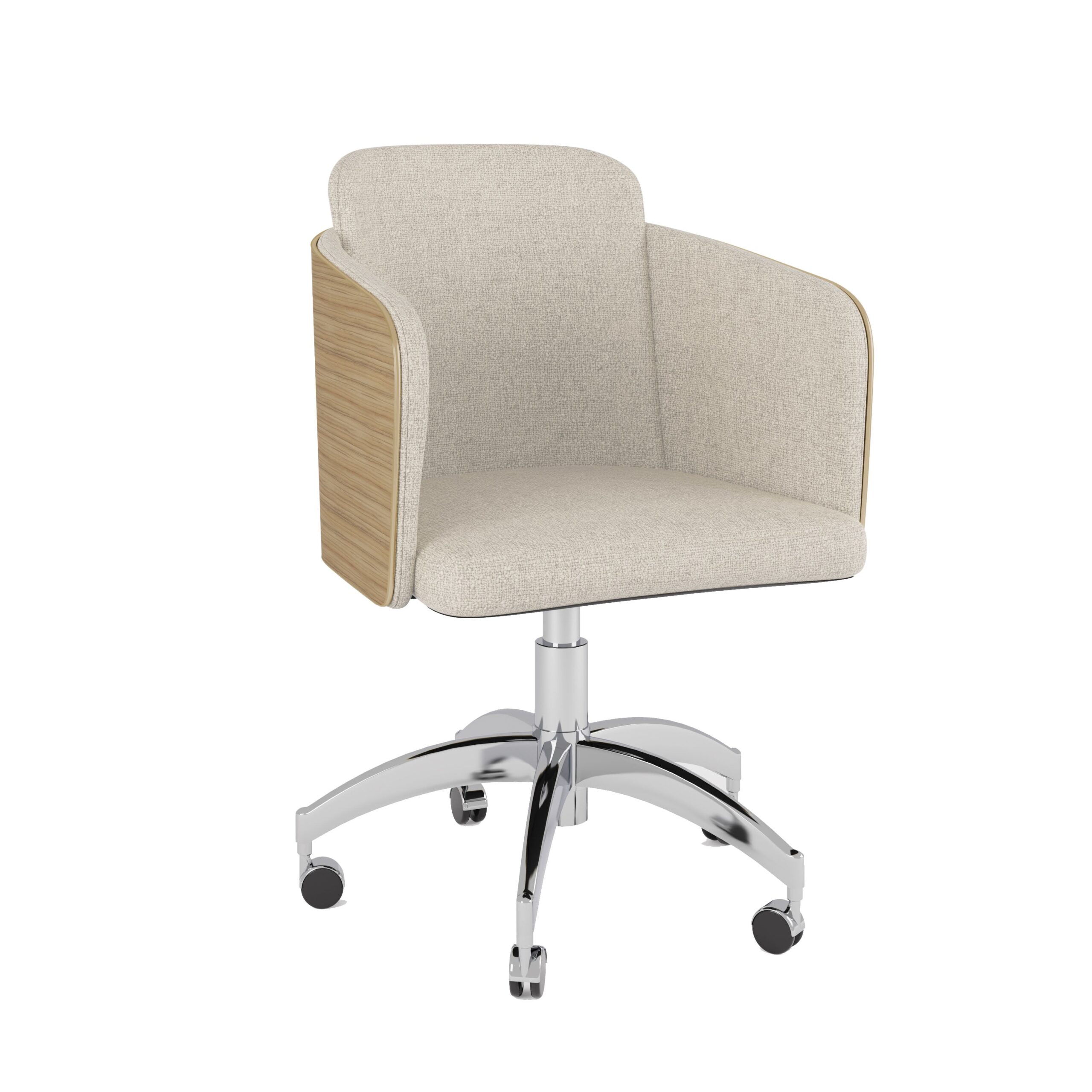 San Francisco Oak Fabric Office Chair - Main Image