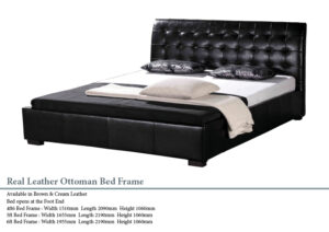 Crowther – Real Leather Ottoman Bed | 50090