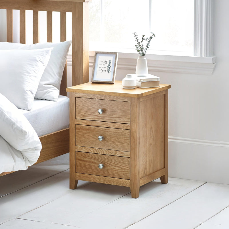 Mallory 3 Drawer Bedside - Main Image
