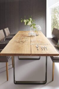 Luchon Art Dining Table L (U – Shaped Leg, W10 cm)