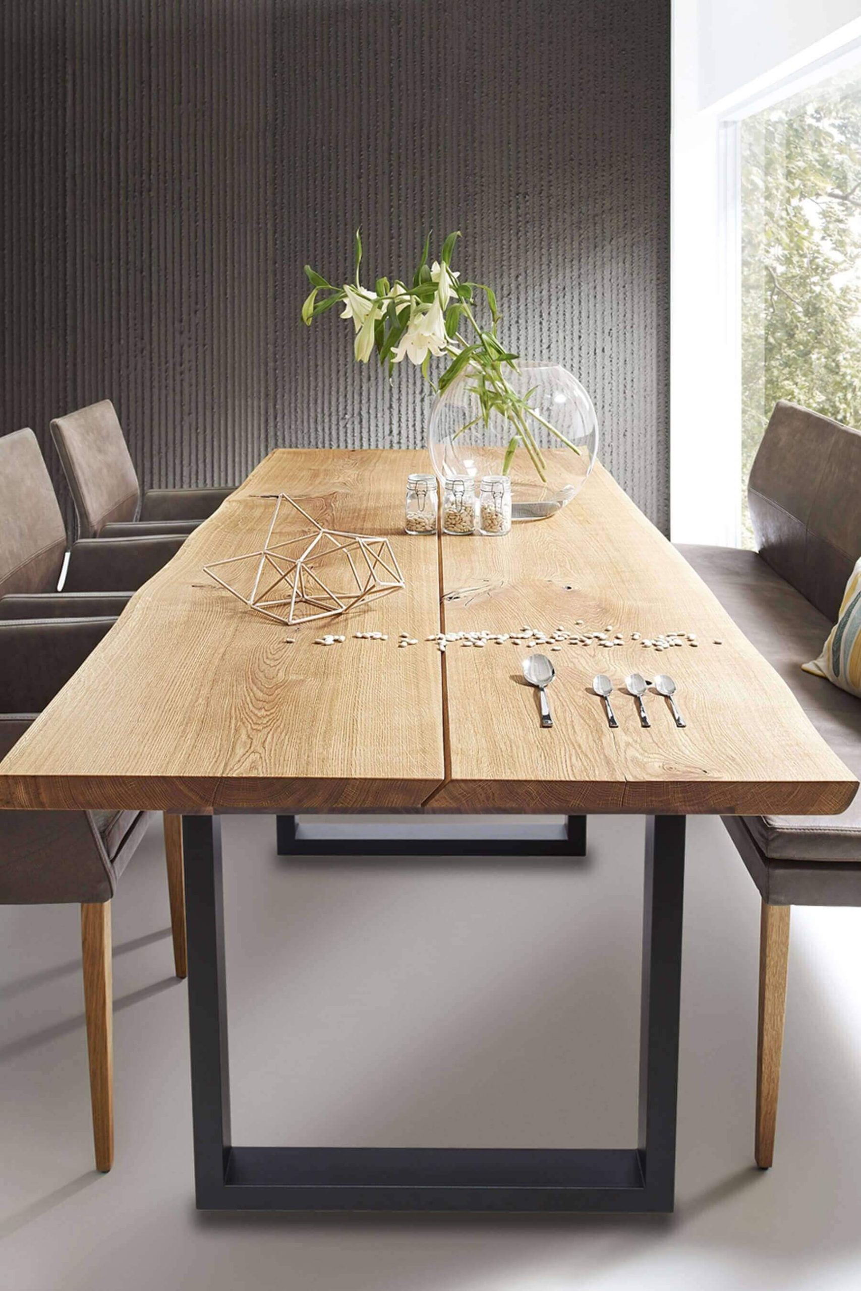 Nature Art Dining Table A (U – Shaped Leg, 4 x 10 cm) - Main Image