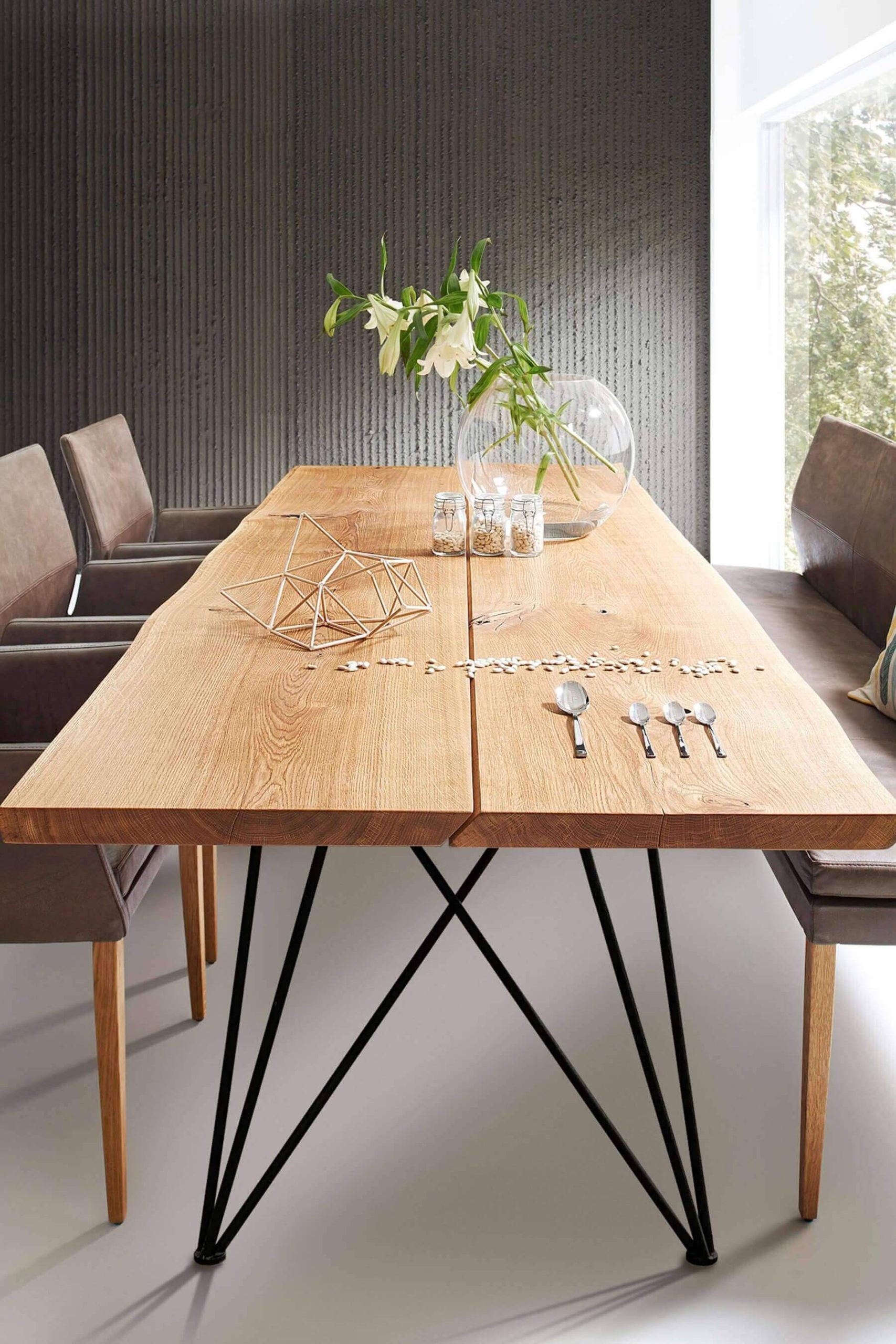 Nature Art Dining Table I (Hair Pin Leg) - Main Image