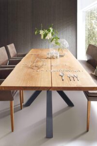 Luchon Art Dining Table R – Metal Leg (8 x 8 cm)