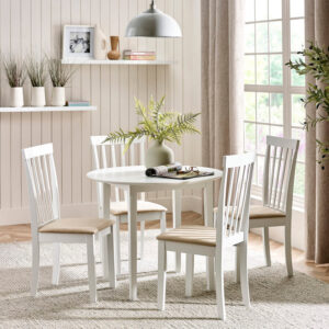 Lamezia – Round Table with 4 Chairs Dining Set
