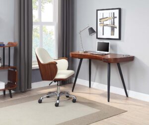 San Interlakenancisco Walnut Smart Charging/Bluetooth Desk + Chair