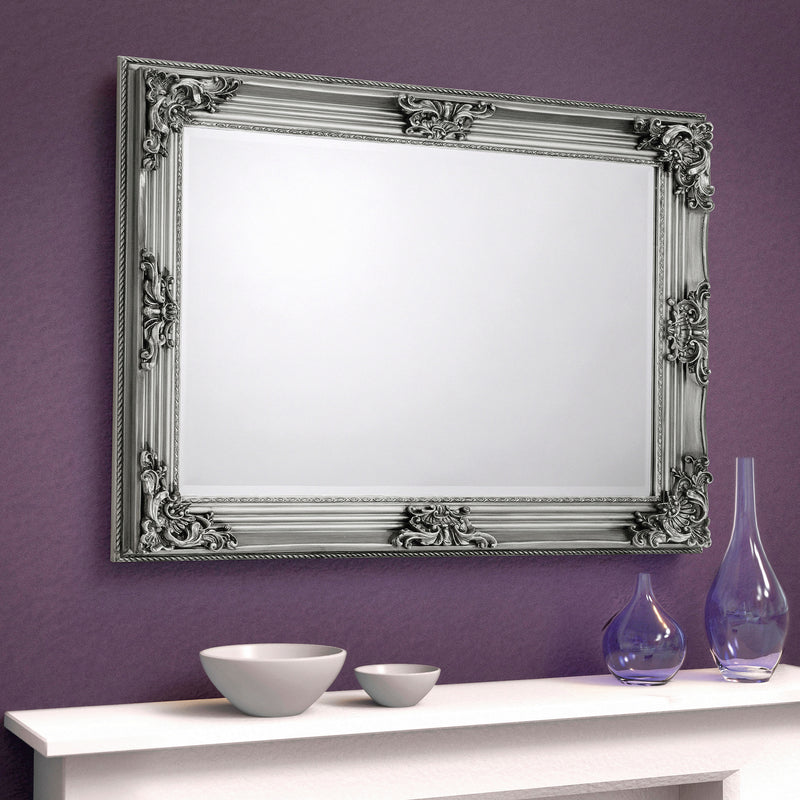 Rococo Pewter Wall Mirror - Main Image