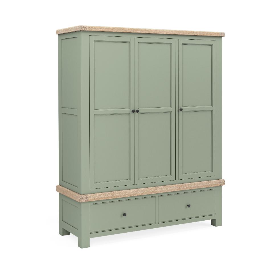 Salcombe - Triple Wardrobe Sage - Main Image