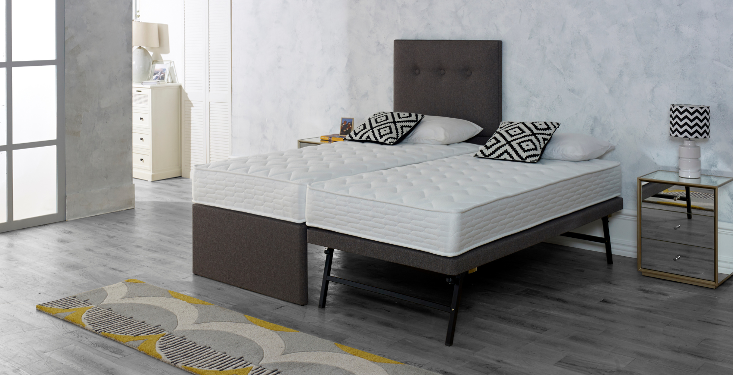 Tandem Guest Bed | Natural Fillings | Upholstered Headboard - Gallery Image