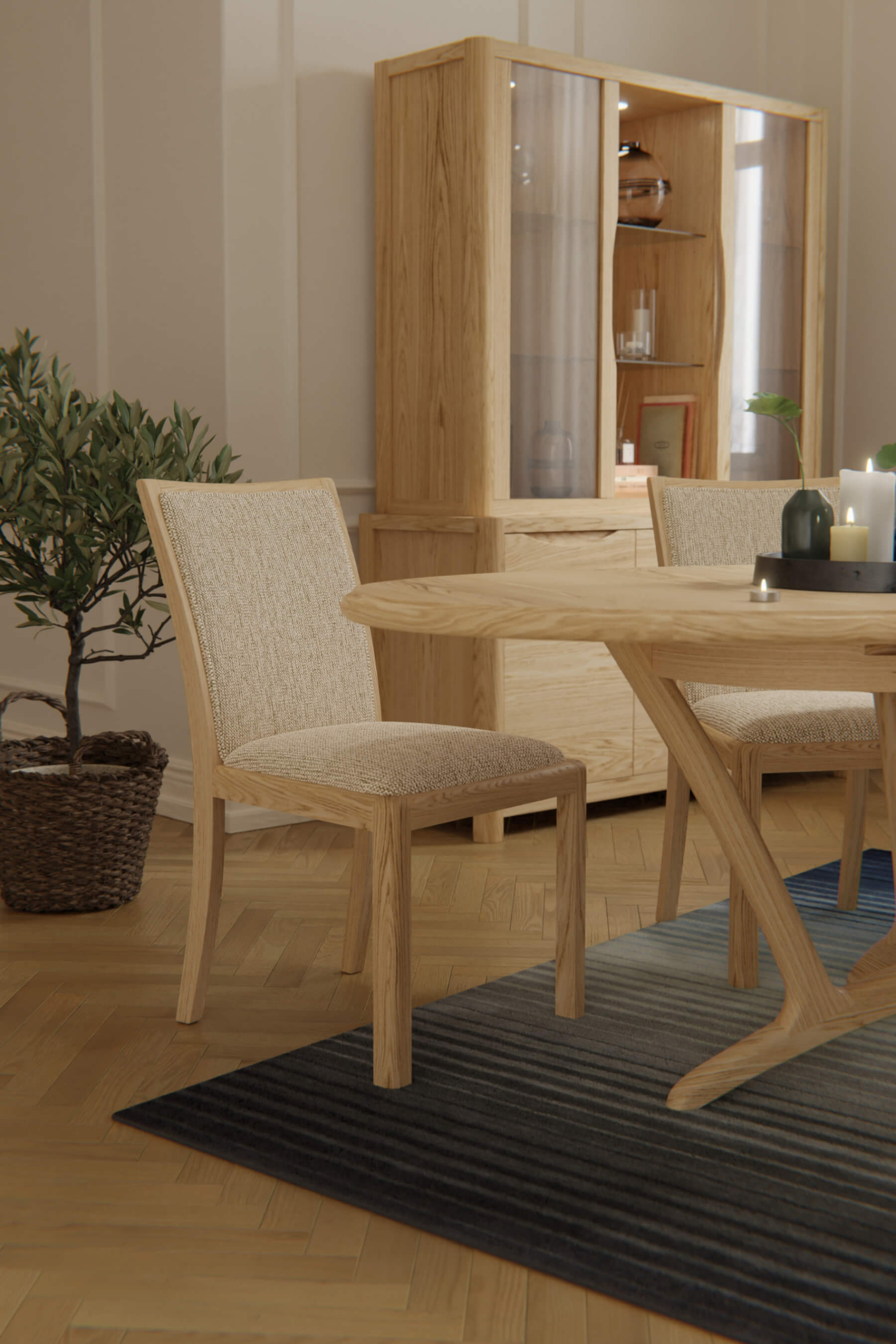 Stockholm Oak Low Back Chair in Natural - Main Image