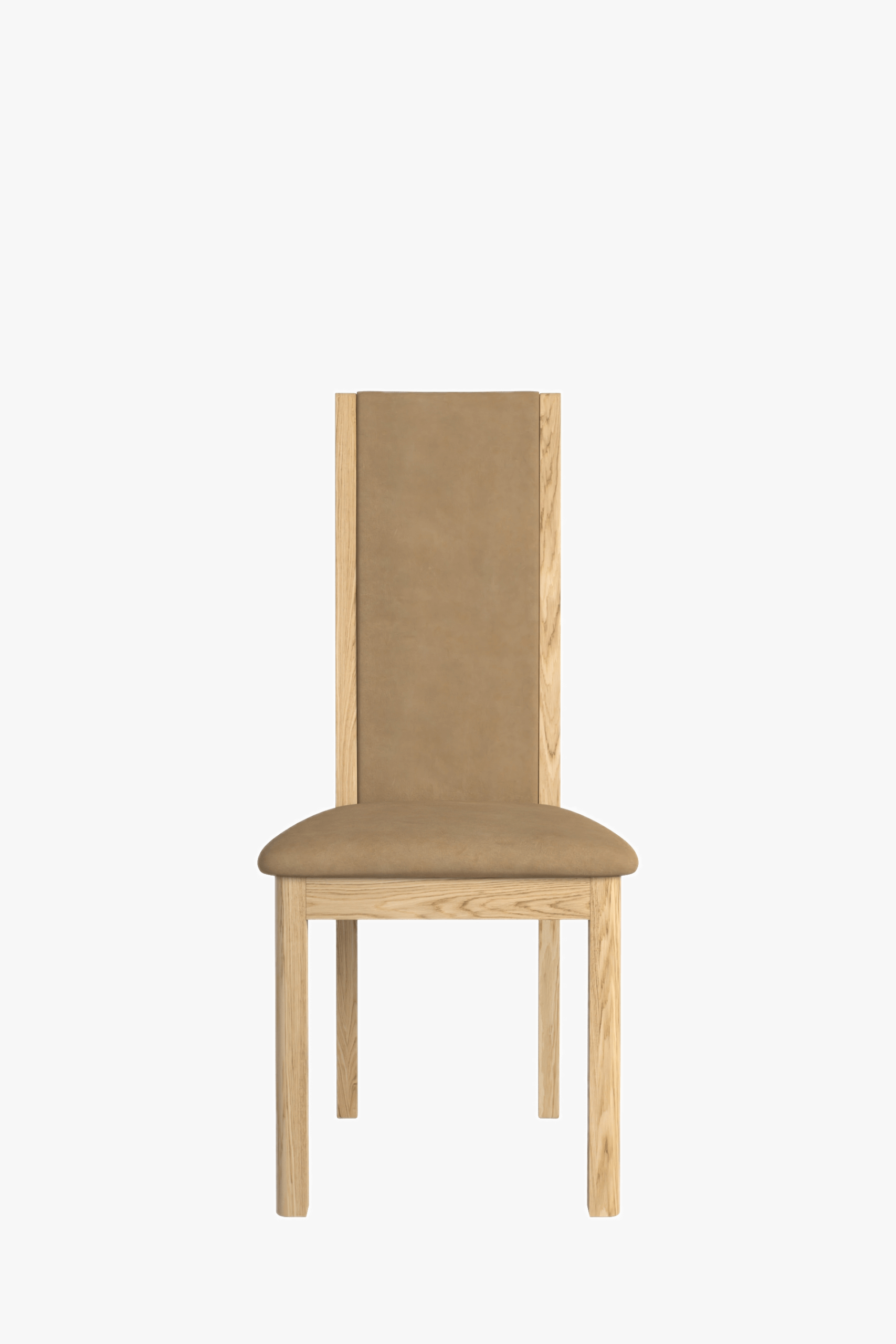 Stockholm Oak High Back Chair in Leather - Main Image