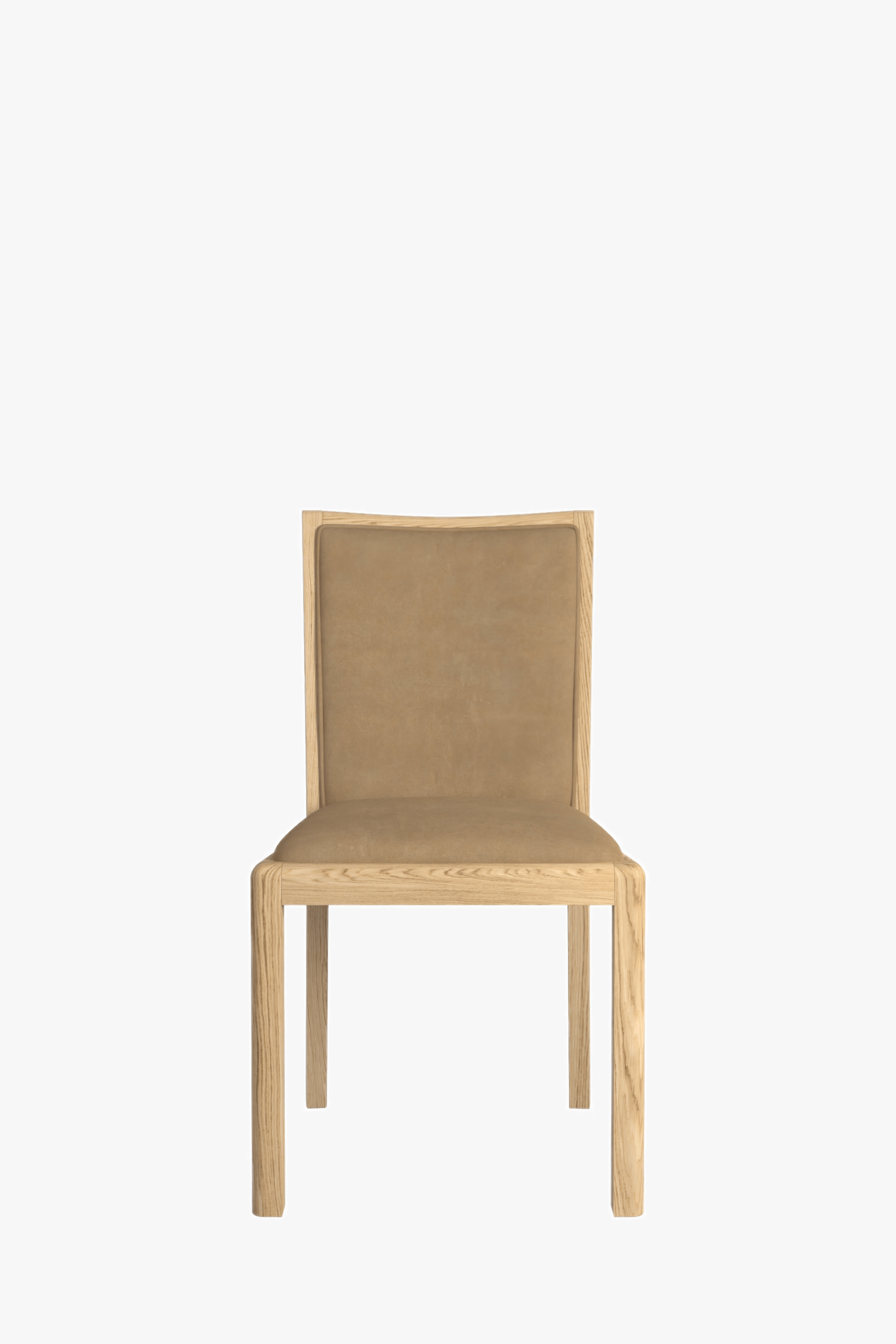 Stockholm Oak Low Back Chair in Leather - Main Image