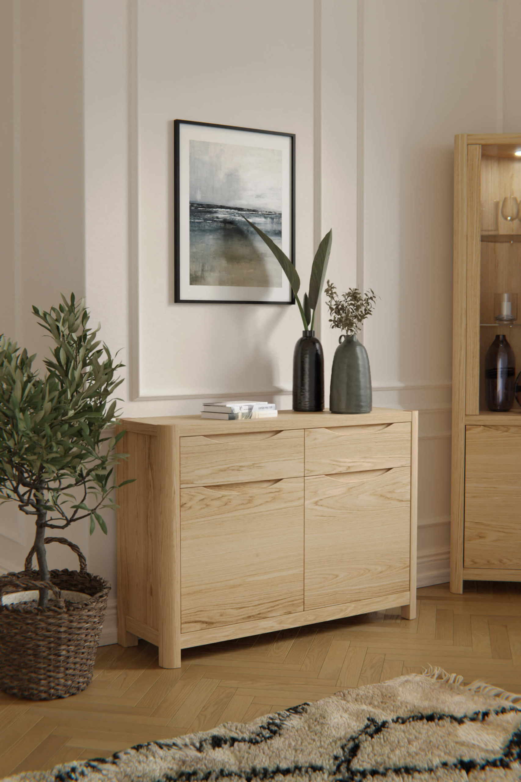 Stockholm 2 Door Sideboard (Oak) - Main Image