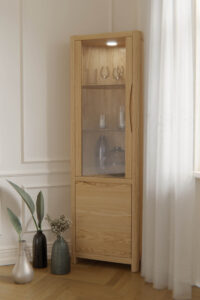 Ingaro 2 Door Corner Display Cabinet (Oak)