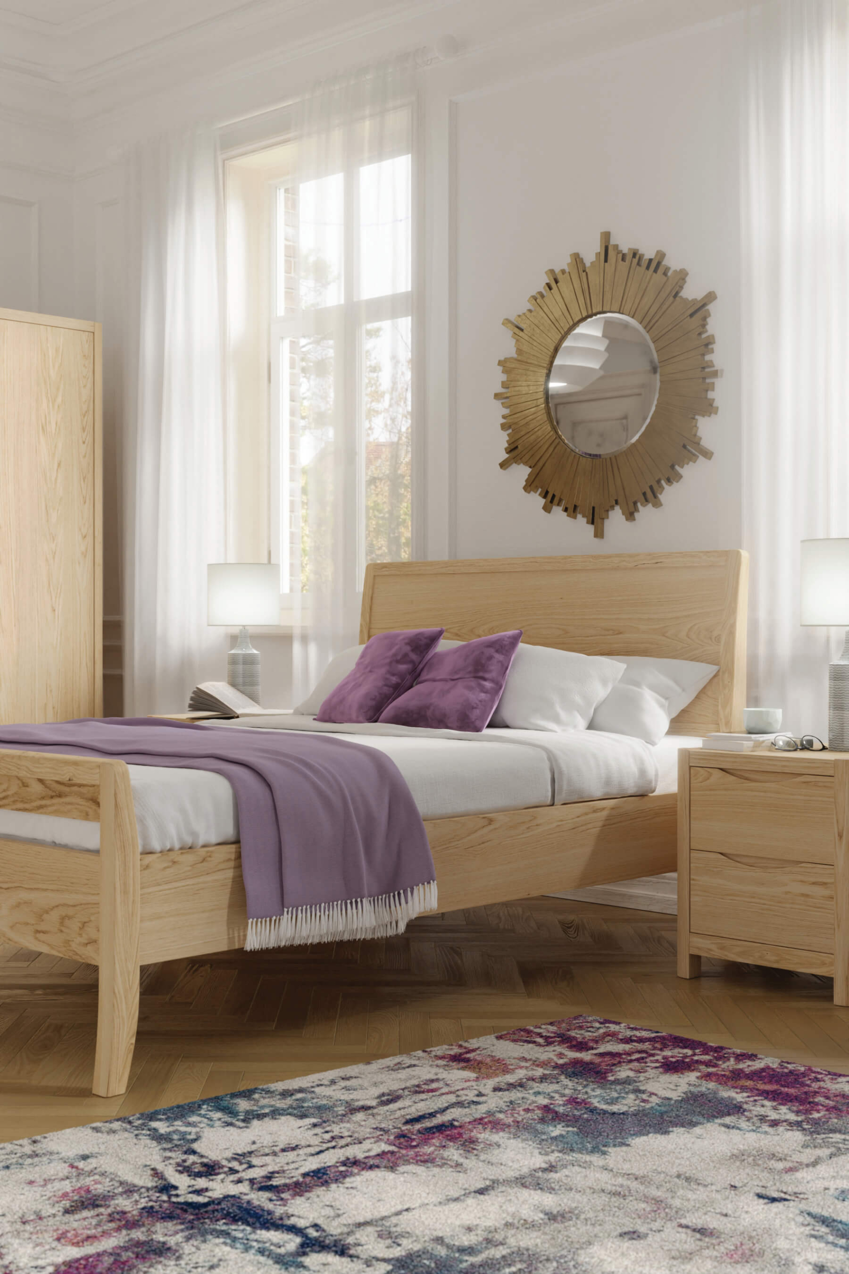 Stockholm Bed Frame (Oak) - Main Image