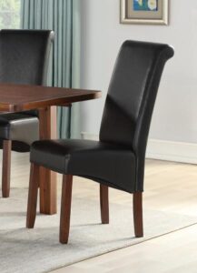 Ibiza – Dining Chair Black With Acacia Legs Kd
