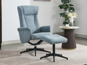 Cotswold – TV Chair & Stool Ice Blue