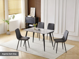 Fontaine – 120cm Dining Set Dark Grey Chair
