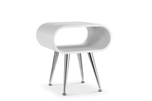 Cosenza – Auckland White & Chrome Side Table