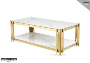 Vannes – Coffee Table Sintered Stone And Gold