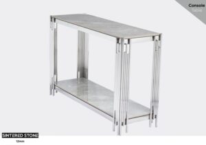 Vannes – Console Table Sintered Stone And Stainless Steel