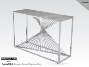 Belgravia – Console Table Sintered Stone And Stainless Steel