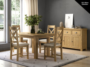 Oxford Oak 120cm Dining Set
