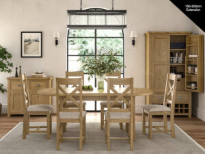 Oxford Oak 160cm Dining Set