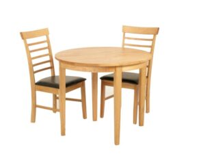 Perpignan – Half Moon Dining Set (2 Chairs) Kd