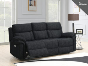 Clifton – 3 Seater Electric Black