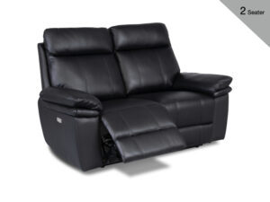 Rimini – 2 Seater Leather Black