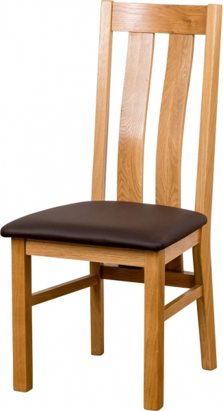 Twin Slat Dining Chair - Natural - Main Image