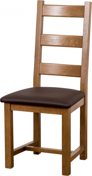 Ladder Back Dining Chair - Rustic - Main Image