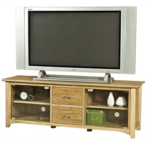 Cognac – Large Tv Unit With Glass Doors