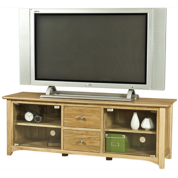 Large Tv Unit With Glass Doors - Main Image