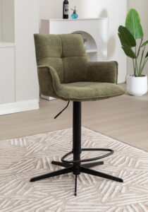 Terni Bar Stool Green Fabric