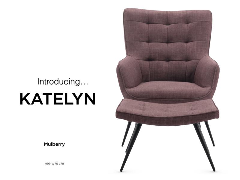 Katelyn Accent Chair And Stool - Variation 2